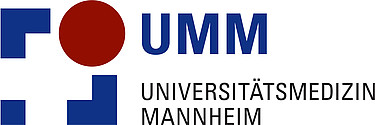 Logo der Universitätsmedizin in blau Rot mit Schiftzug
